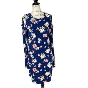 Floral crisscross sleeve dress